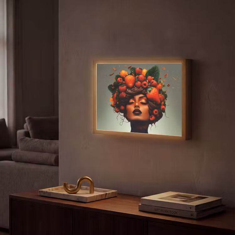 Lightbox - Wandlamp - Vrouw - Chocolade - Frambozen - Aardbeien - Koekjes — 2