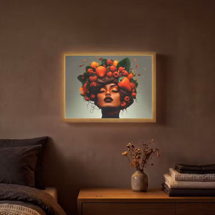 Lightbox - Wandlamp - Vrouw - Chocolade - Frambozen - Aardbeien - Koekjes — 3