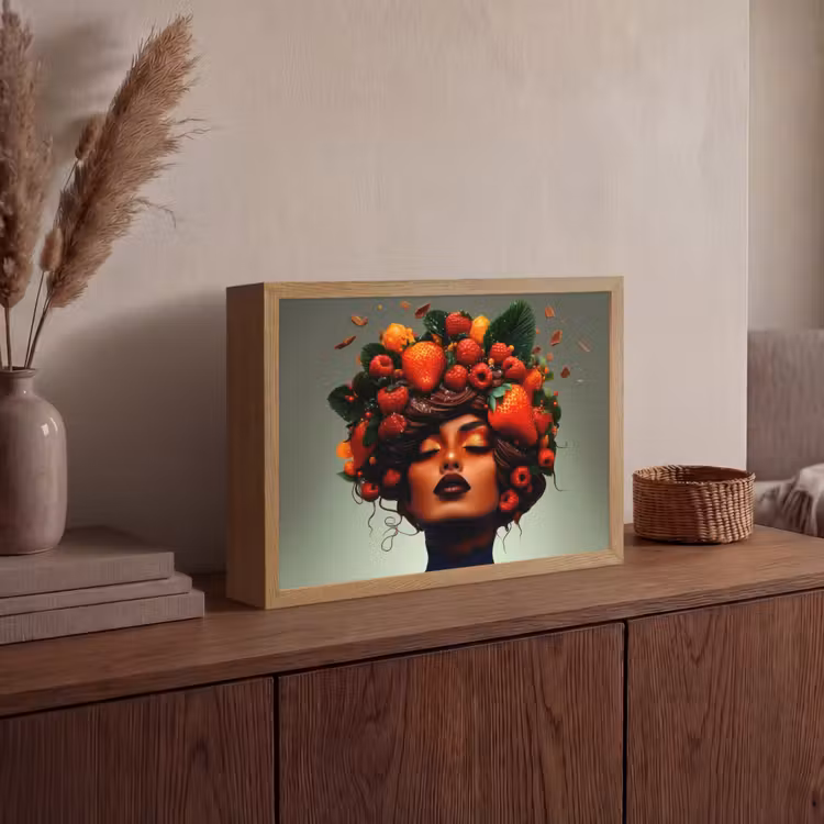Lightbox - Wandlamp - Vrouw - Chocolade - Frambozen - Aardbeien - Koekjes — 4
