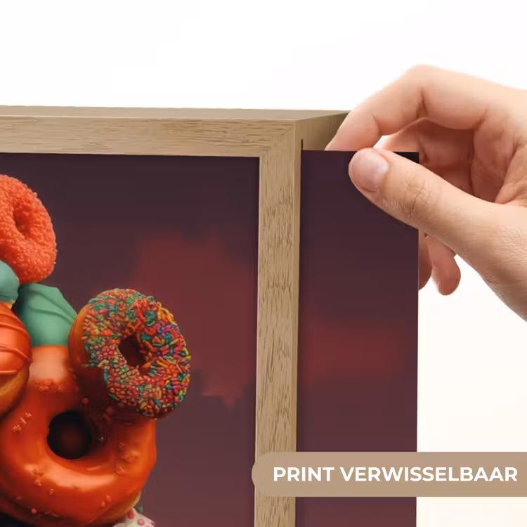 Lightbox - Wandlamp - Vrouw - Donuts - Kleurrijk — 5
