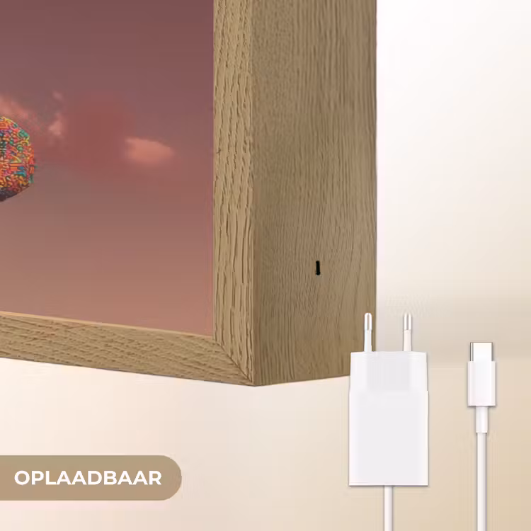 Lightbox - Wandlamp - Vrouw - Donuts - Kleurrijk — 7