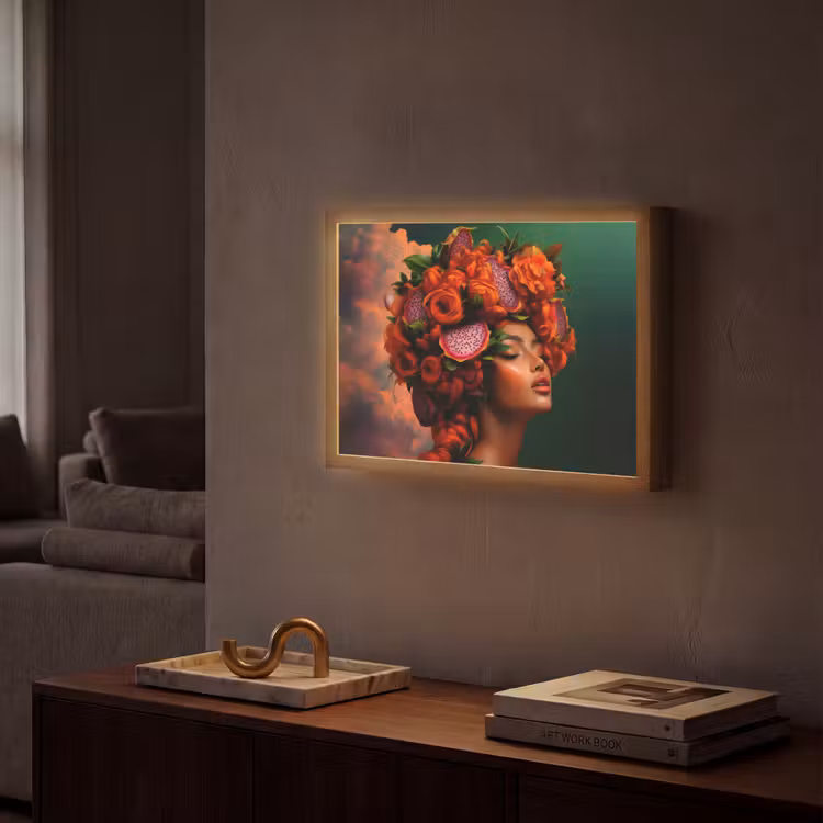 Lightbox - Wandlamp - Vrouw - Drankenfruit - Rozen — 2