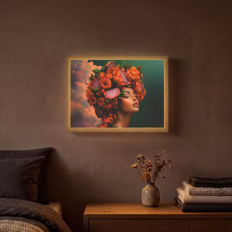 Lightbox - Wandlamp - Vrouw - Drankenfruit - Rozen — 3