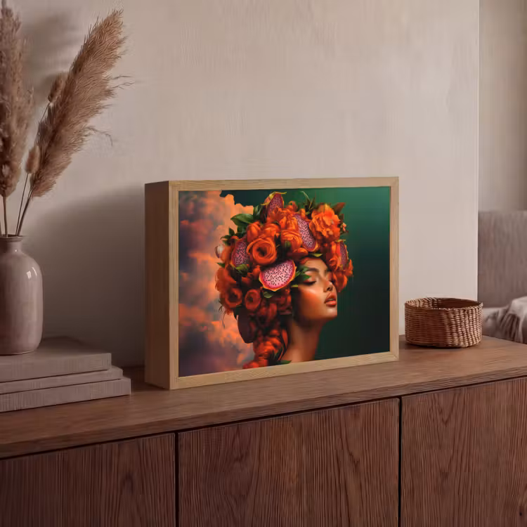 Lightbox - Wandlamp - Vrouw - Drankenfruit - Rozen — 4