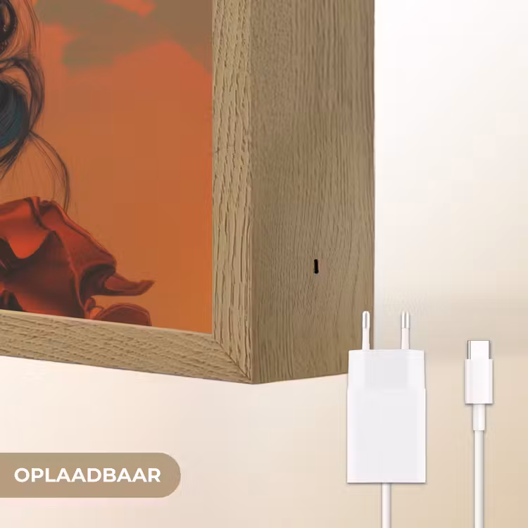 Lightbox - Wandlamp - Vrouw - Frambozen - Bladeren — 7