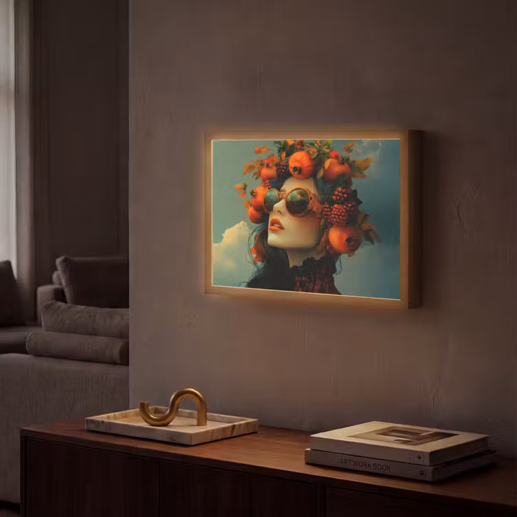 Lightbox - Wandlamp - Vrouw - Granaatappel - Herfst - Zonnebril — 2