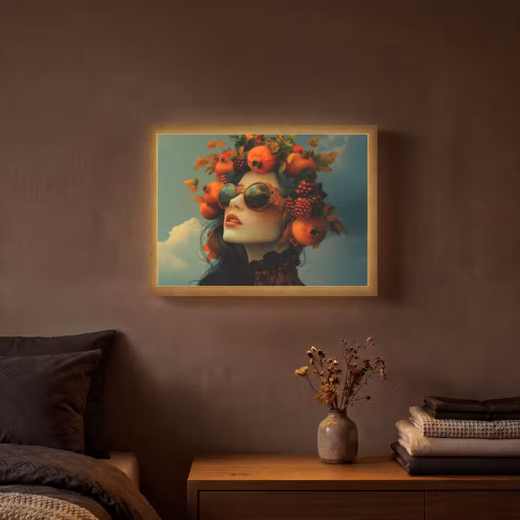 Lightbox - Wandlamp - Vrouw - Granaatappel - Herfst - Zonnebril — 3