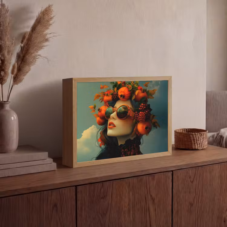 Lightbox - Wandlamp - Vrouw - Granaatappel - Herfst - Zonnebril — 4