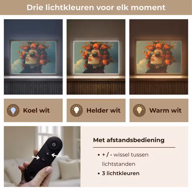 Lightbox - Wandlamp - Vrouw - Granaatappel - Herfst - Zonnebril — 8