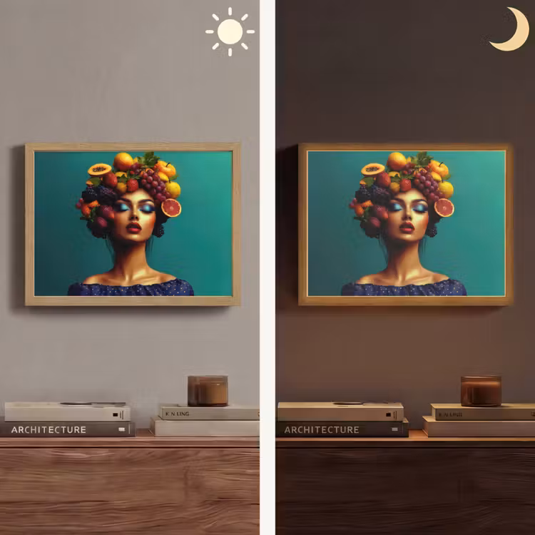 Lightbox - Wandlamp - Vrouw - Hoodtooi - Tropisch - Fruit - Druiven — 6