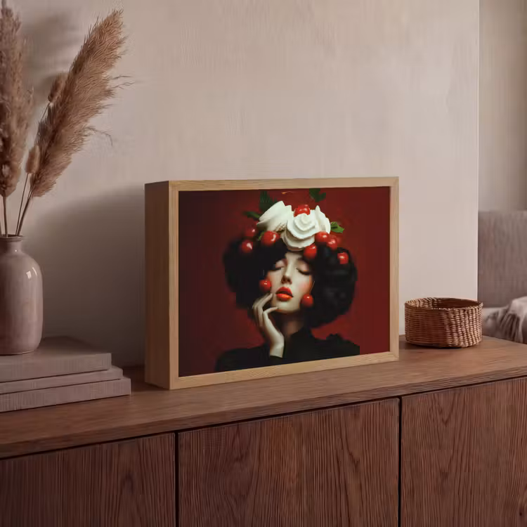 Lightbox - Wandlamp - Vrouw - Kersen - Slagroom — 4