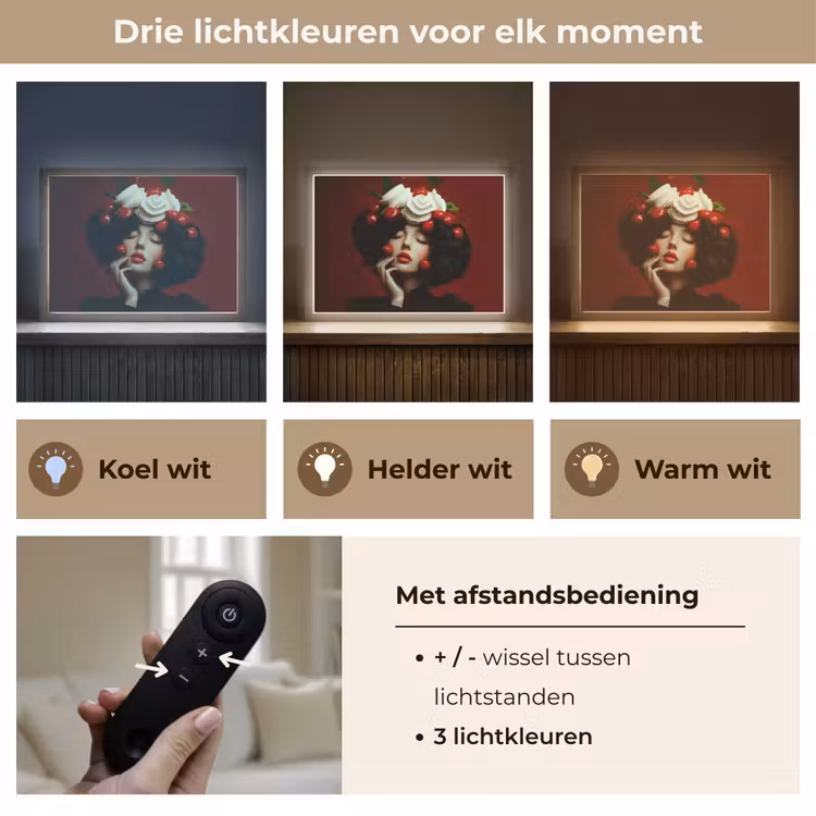 Lightbox - Wandlamp - Vrouw - Kersen - Slagroom — 8
