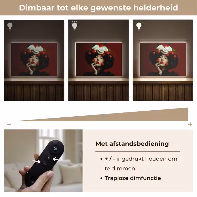 Lightbox - Wandlamp - Vrouw - Kersen - Slagroom — 9