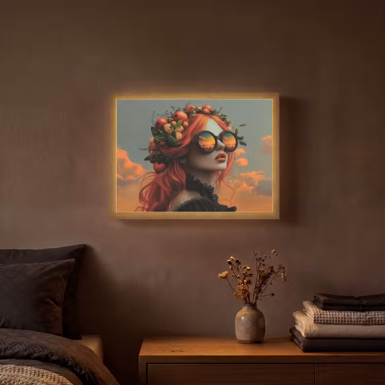 Lightbox - Wandlamp - Vrouw - Kroon - Tomaat - Bascilicum - Zonnebril — 3