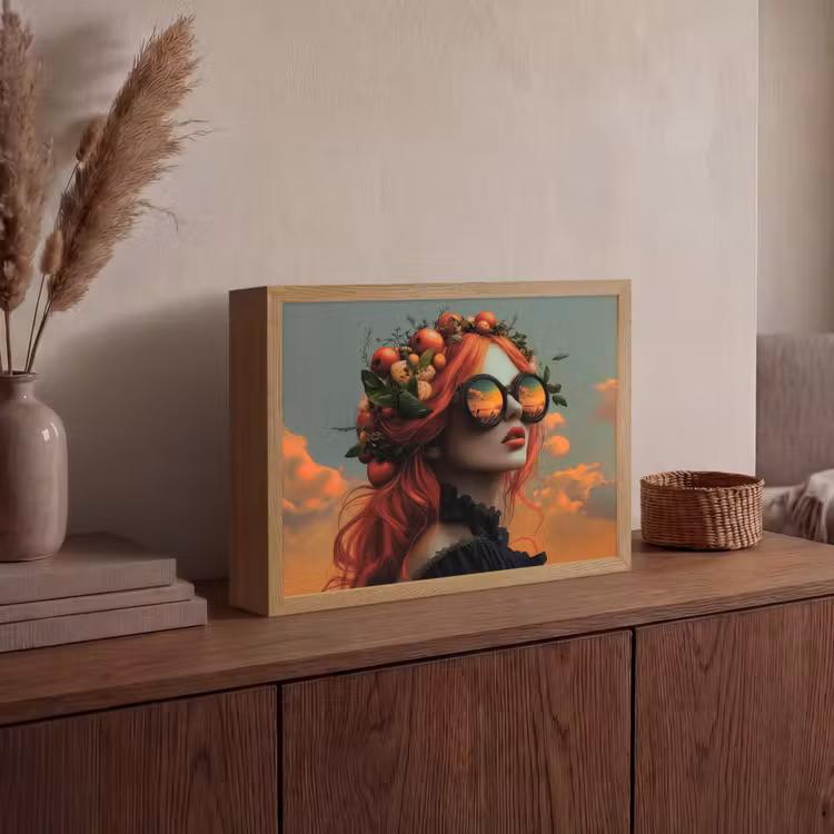 Lightbox - Wandlamp - Vrouw - Kroon - Tomaat - Bascilicum - Zonnebril — 4
