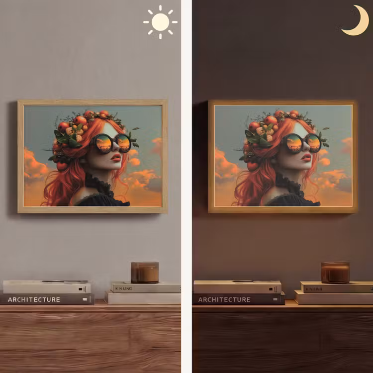 Lightbox - Wandlamp - Vrouw - Kroon - Tomaat - Bascilicum - Zonnebril — 6