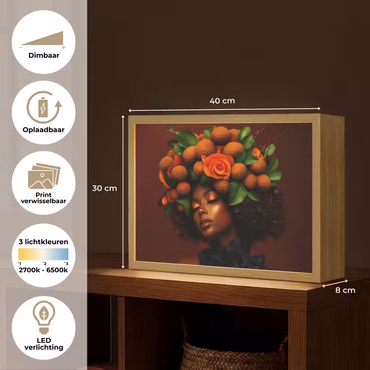 Lightbox - Wandlamp - Vrouw - lychee - exotisch — 10