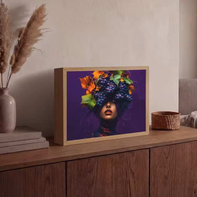 Lightbox - Wandlamp - Vrouw - Paars - Druiven — 4