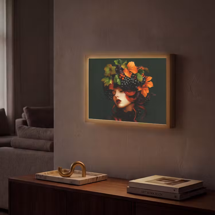 Lightbox - Wandlamp - Vrouw - Rood - Groen - Druiven — 2