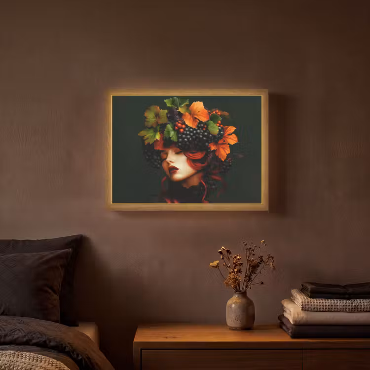 Lightbox - Wandlamp - Vrouw - Rood - Groen - Druiven — 3