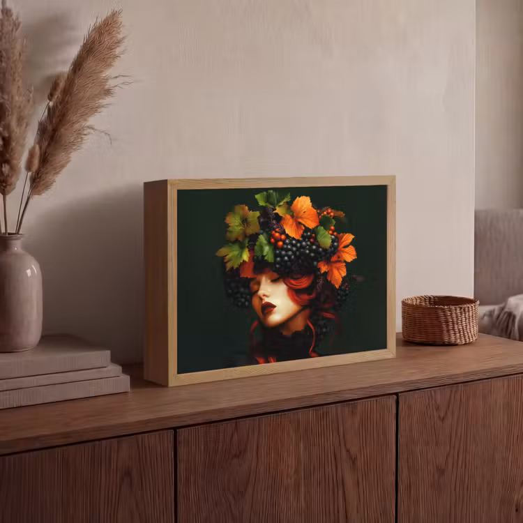 Lightbox - Wandlamp - Vrouw - Rood - Groen - Druiven — 4
