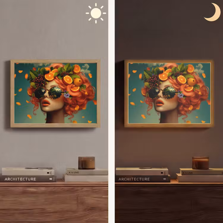 Lightbox - Wandlamp - Vrouw - Sinaasappel - Bessen - Oranje — 6