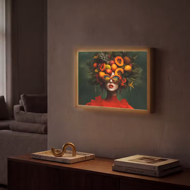 Lightbox - Wandlamp - Vrouw - Vruchten - Papaja - Ananas — 2