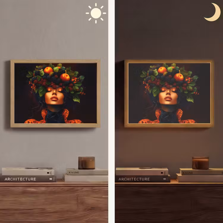 Lightbox - Wandlamp - Vrouw - Zwart - Bessen - Bramen - Appels — 6
