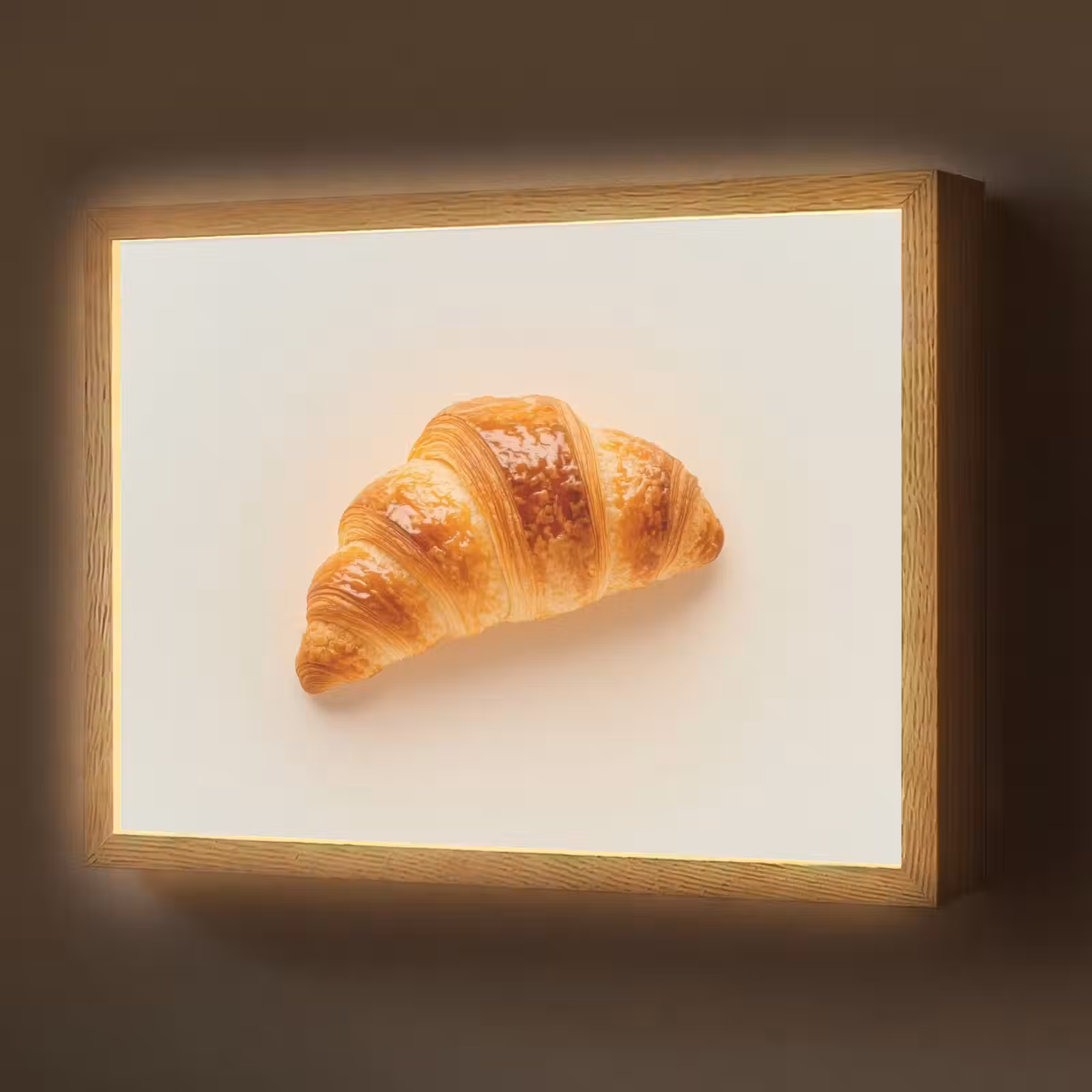 Lightbox - Wandlamp - Croissant - Brood - Beige — 1