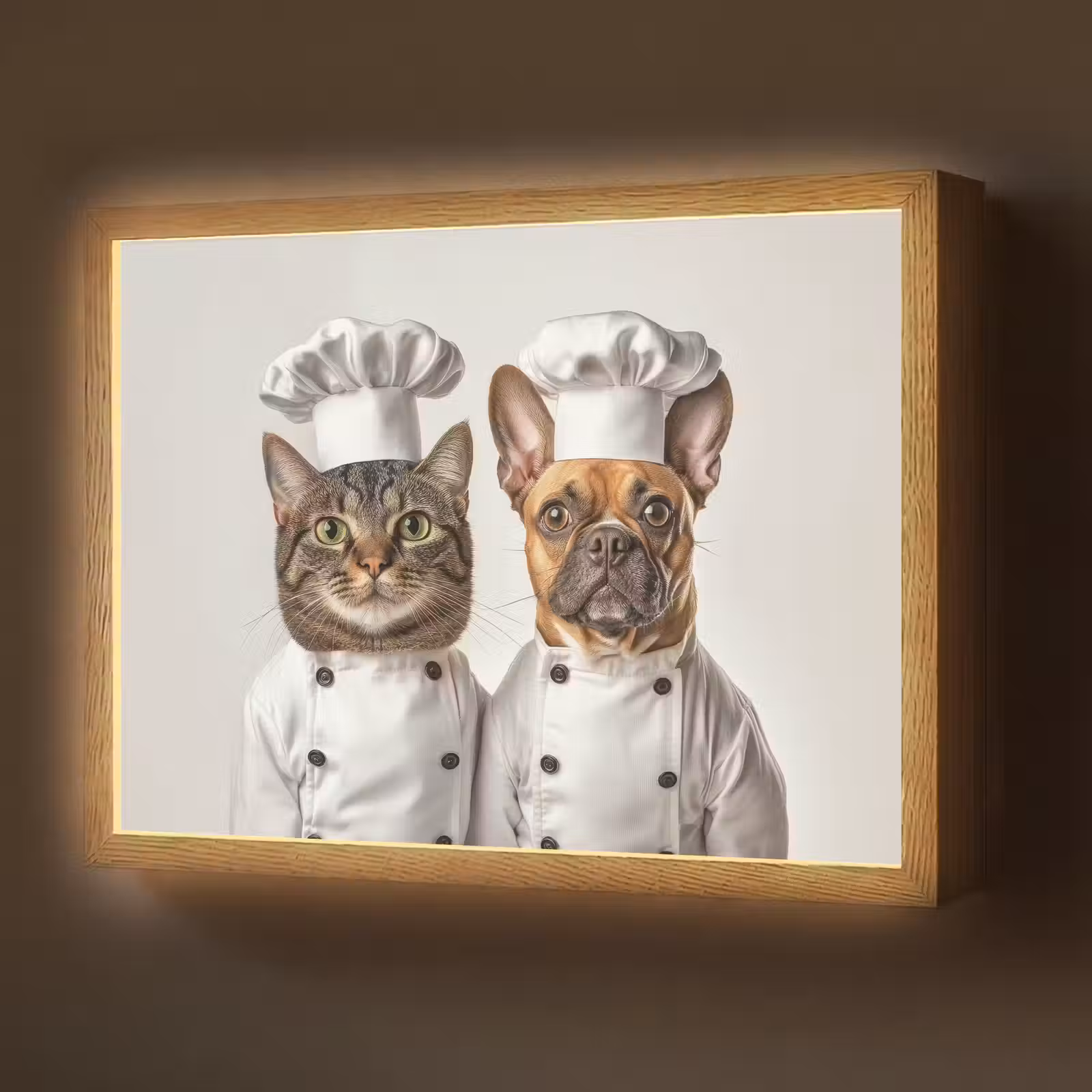 Lightbox - Wandlamp - Kat - Hond - Kokskleding — 1