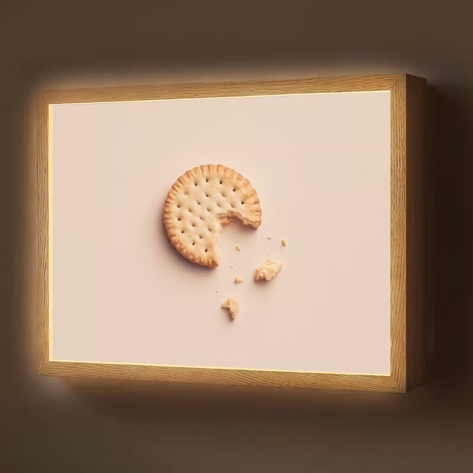 Lightbox - Wandlamp - Koekje - Kruimels - beige — 1