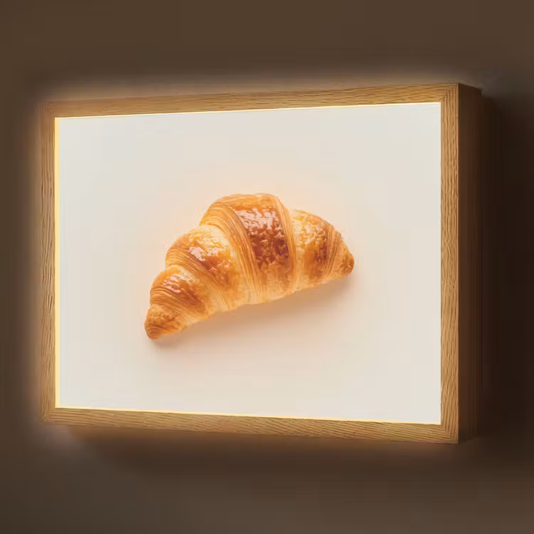 Lightbox - Wandlamp - Croissant - Brood - Beige — 1