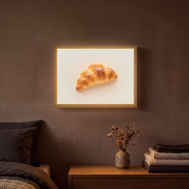 Lightbox - Wandlamp - Croissant - Brood - Beige — 3