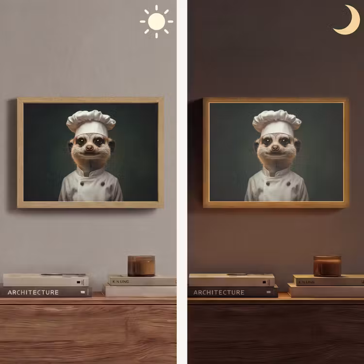 Lightbox - Wandlamp - Dier - Kok - Stokstaartje — 6