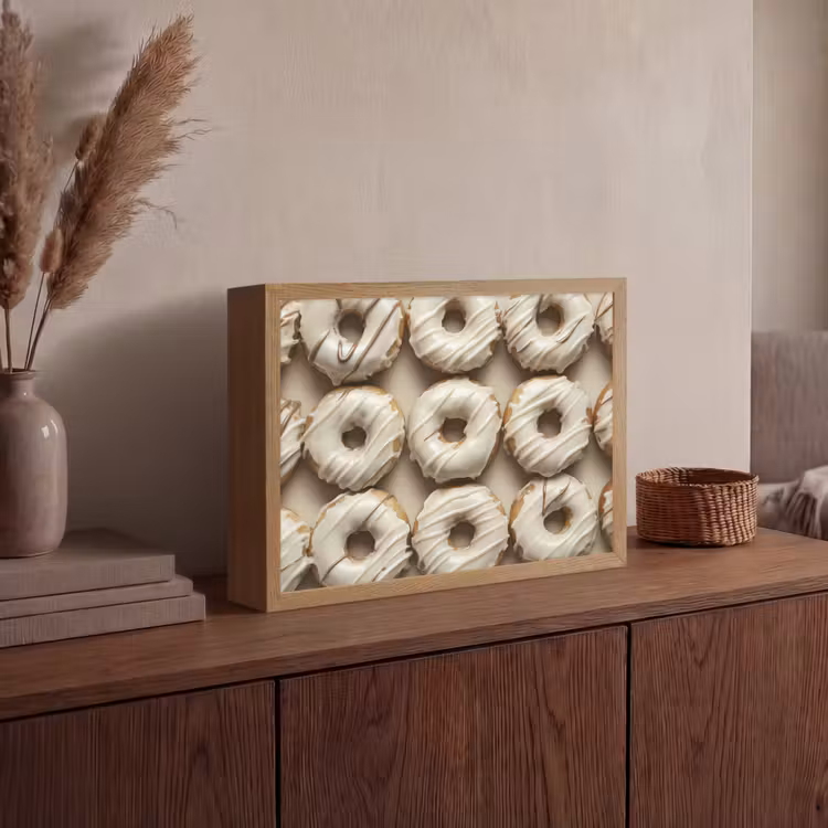 Lightbox - Wandlamp - Donuts - Chocolade - Wit - Beige — 4