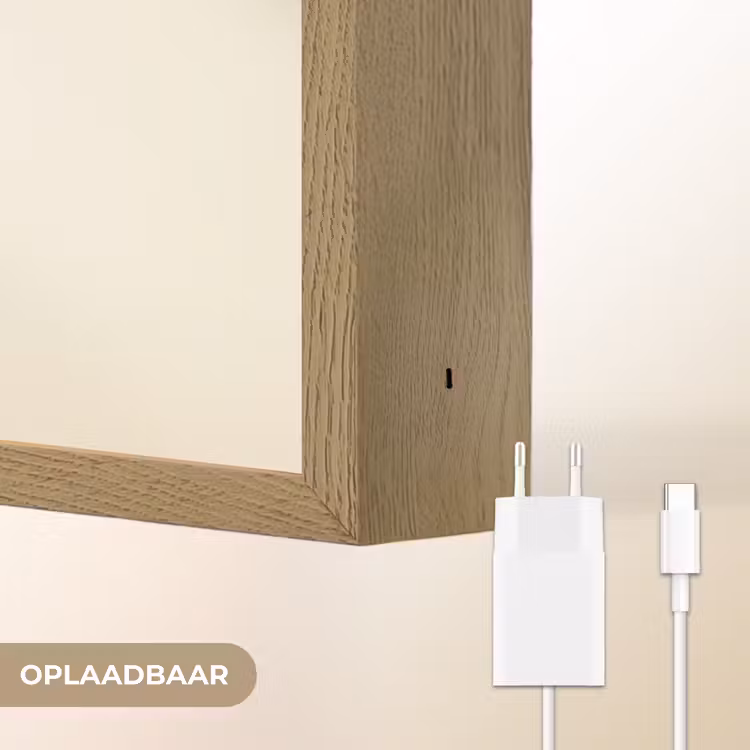 Lightbox - Wandlamp - Granen - Hout - Kom - Beige — 7