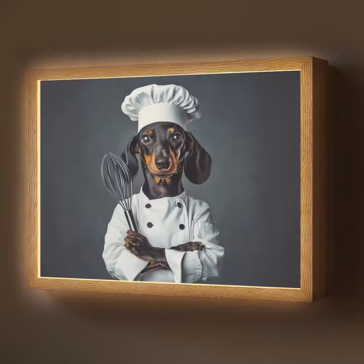 Lightbox - Wandlamp - Hond - Garde - Kok — 1