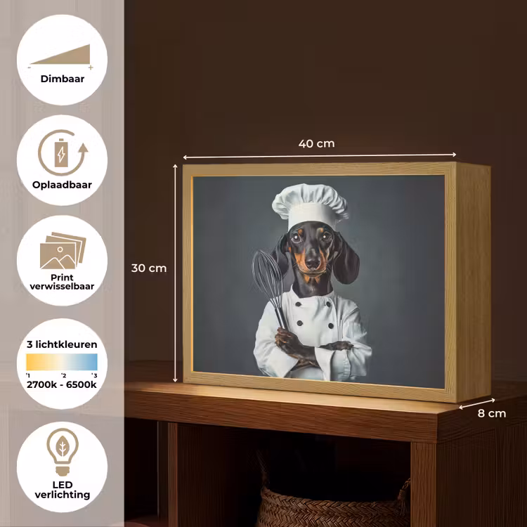 Lightbox - Wandlamp - Hond - Garde - Kok — 10