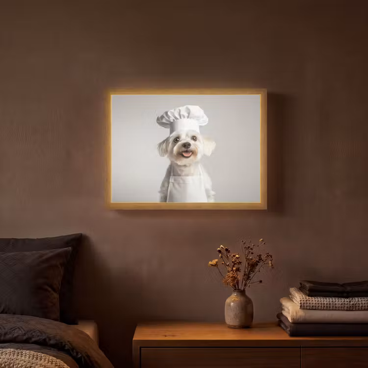Lightbox - Wandlamp - Hond - Wit - Kok — 3