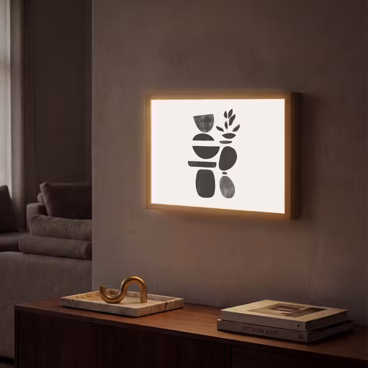 Lightbox - Wandlamp - Japandi - Zwart - Abstract — 2