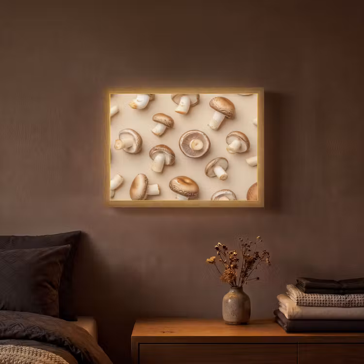 Lightbox - Wandlamp - Kastanje Champignons - Beige — 3