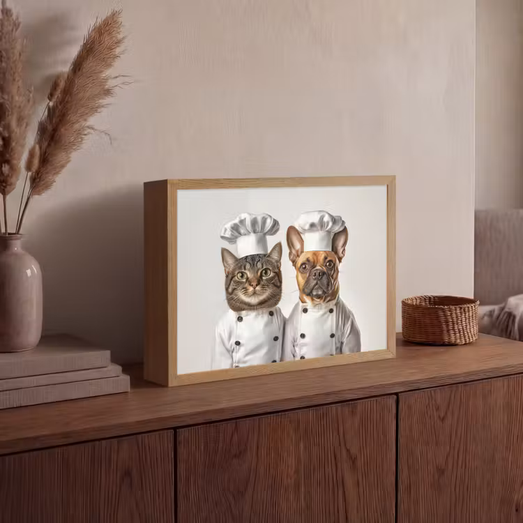 Lightbox - Wandlamp - Kat - Hond - Kokskleding — 4