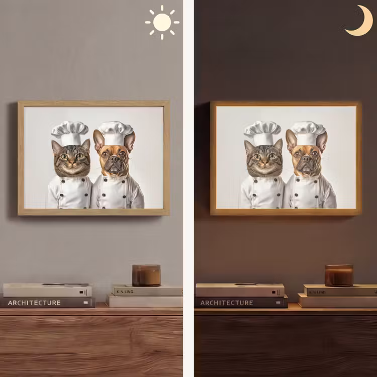 Lightbox - Wandlamp - Kat - Hond - Kokskleding — 6