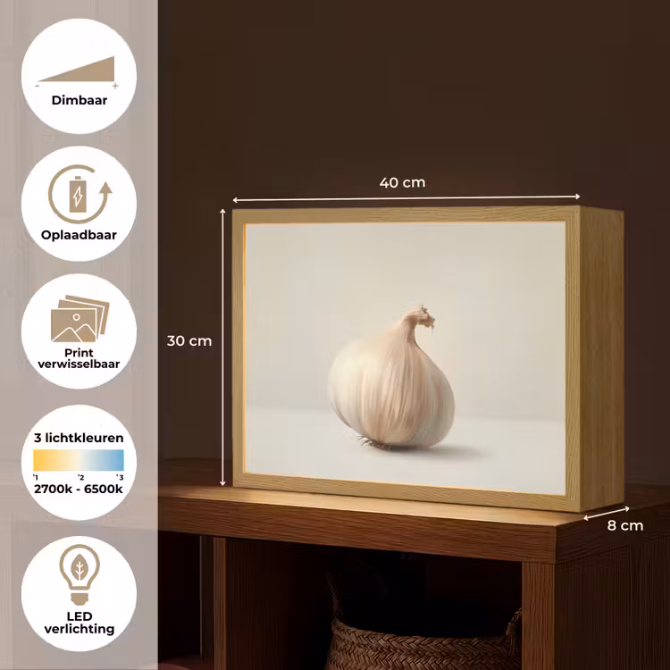Lightbox - Wandlamp - Knoflook - Natuurlijk - Beige — 10