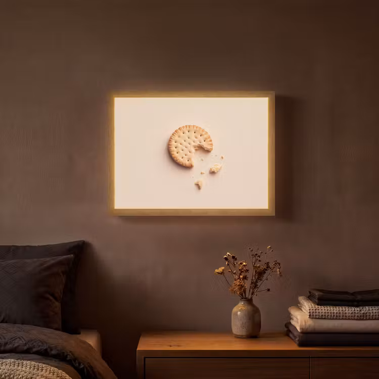 Lightbox - Wandlamp - Koekje - Kruimels - beige — 3