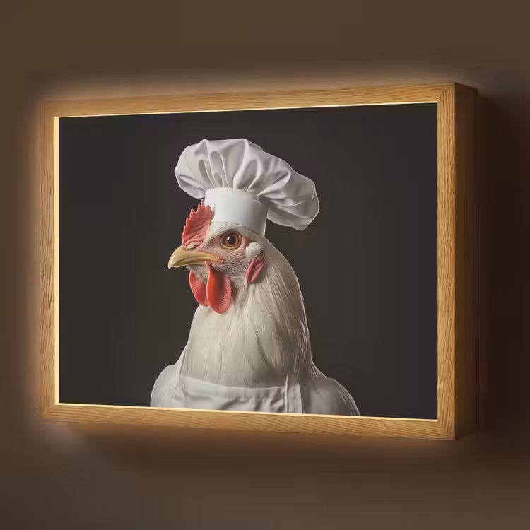 Lightbox - Wandlamp - Kok - Rood - Kip — 1