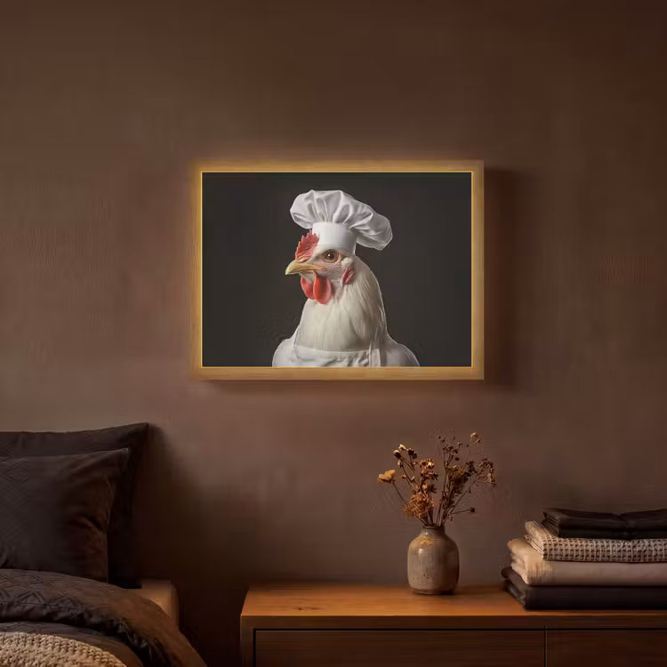 Lightbox - Wandlamp - Kok - Rood - Kip — 3