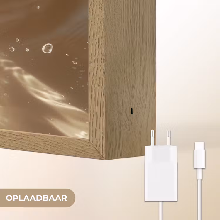 Lightbox - Wandlamp - Kokosnoot - Water - Beige - Spetters — 7