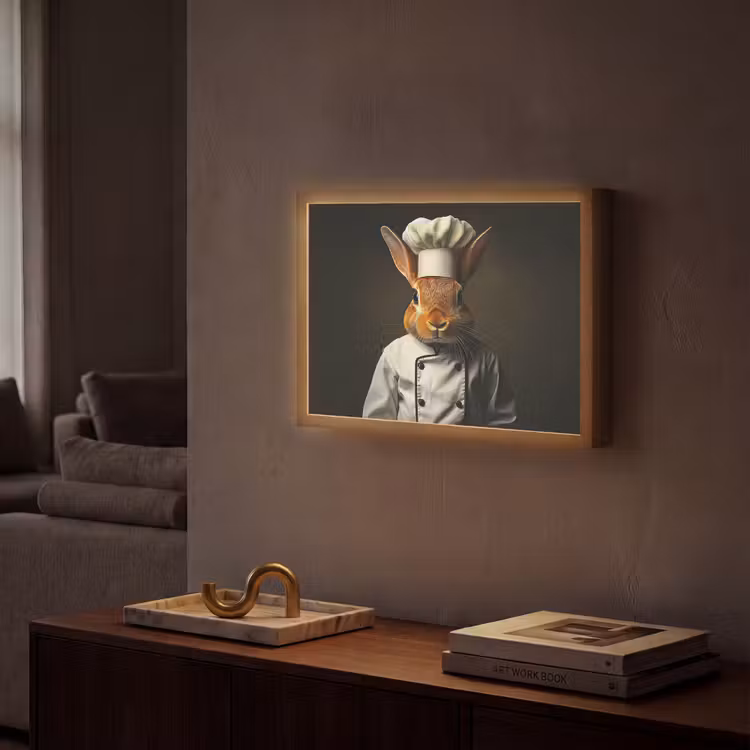 Lightbox - Wandlamp - Konijn - Kok - Dier — 2