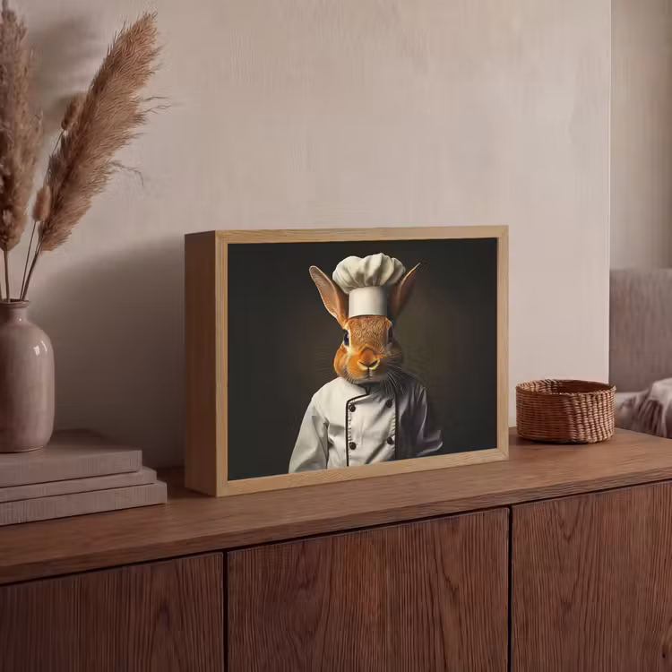Lightbox - Wandlamp - Konijn - Kok - Dier — 4